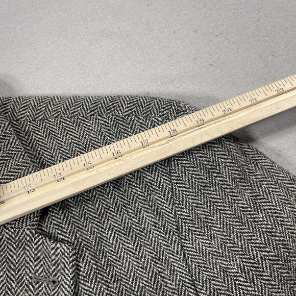 Harris Tweed Blazer Mens 42L Herringbone Elbow Patch Wool Jacket Academia - Picture 5 of 9